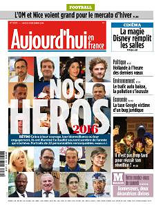Aujourd’hui en France du Samedi 31 Décembre 2016