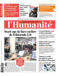 L’Humanité du Mardi 27 Décembre 2016