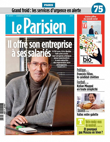 Le Parisien + Magazine + Journal de Paris du vendredi 6 janvier 2016