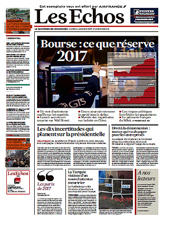 Les Echos Du Lundi 02 Janvier 2017