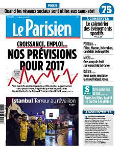 Le Parisien du Lundi 2 Janvier 2017