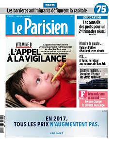 Le Parisien du Mercredi 4 Janvier 2017