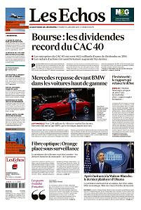 Les Echos du Mardi 10 Janvier 2017