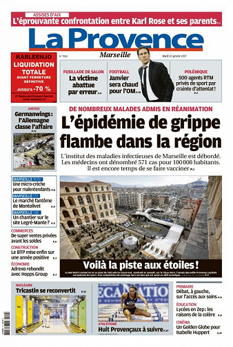 La Provence Marseille du mardi 10 janvier 2017