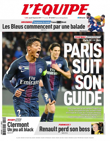 L’Équipe du jeudi 12 janvier 2017