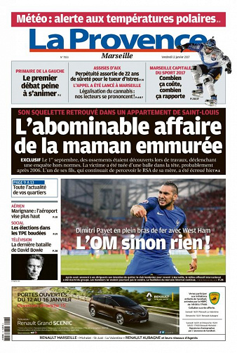 La Provence Marseille du vendredi 13 janvier 2017