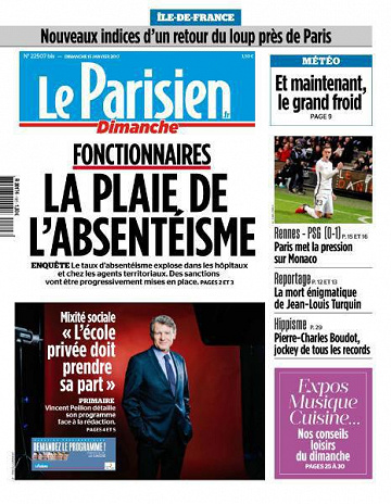 Le Parisien du Dimanche 15 Janvier 2017