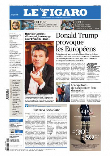 Le Figaro du Mardi 17 Janvier 2017