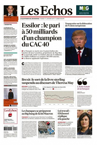 Les Echos du Mardi 17 Janvier 2017