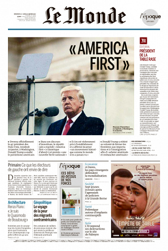 Le Monde du Dimanche 22 et Lundii 23 Janvier 2017