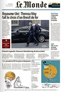 Le Monde du Jeudi 19 Janvier 2017