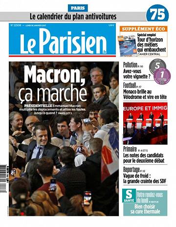 Le Parisien du Lundi 16 Janvier 2017