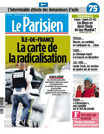 Le Parisien du Mercredi 25 Janvier 2017