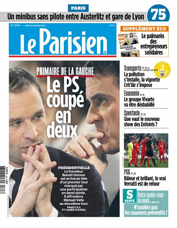 Le Parisien du Lundi 23 Janvier 2017
