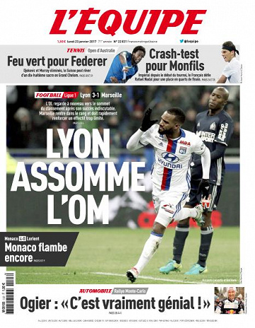 L’equipe du Lundi 23 Janvier 2017