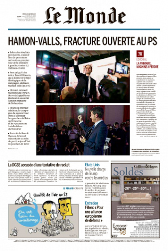 Le Monde du Mardi 24 Janvier 2017