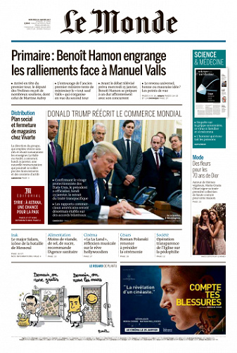 Le Monde du Mercredi 25 Janvier 2017
