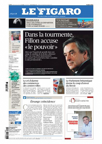 Le Figaro du Jeudi 2 Février 2017