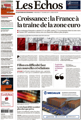 Les Echos du Mercredi 1 Février 2017