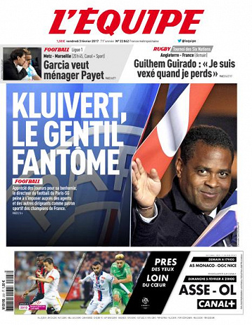 L’equipe du Vendredi 3 Février 2017