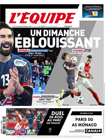 L’equipe du Dimanche 29 Janvier 2017