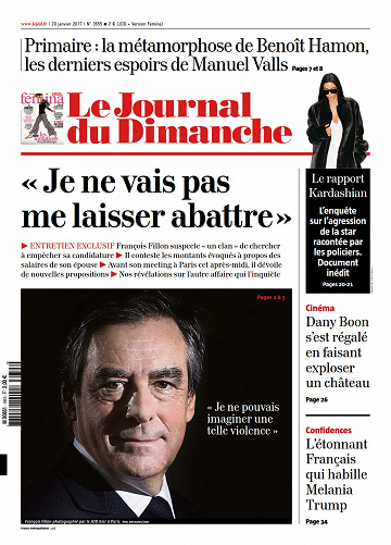 Le Journal du Dimanche n°3655 du 29 Janvier 2017