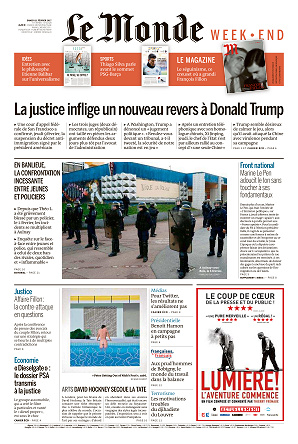 Le Monde du Samedi 11 Février 2017