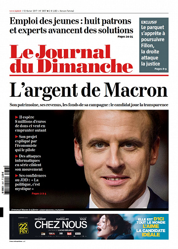 Le Journal du Dimanche n°3657 du 12 Février 2017