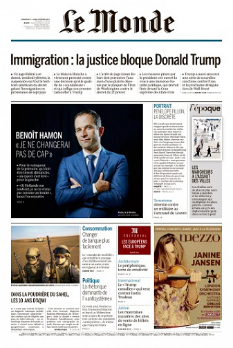 Le Monde du Dimanche 5 et Lundii 6 Février 2017