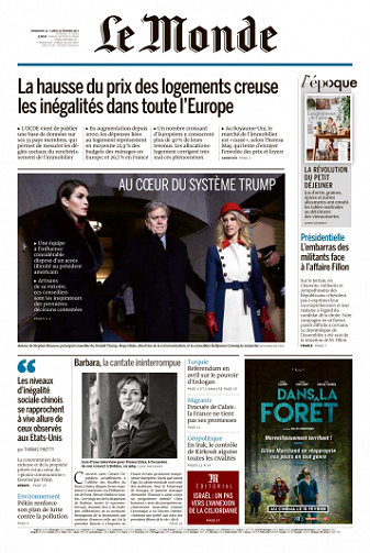 Le Monde du Dimanche 12 et Lundii 13 Février 2017