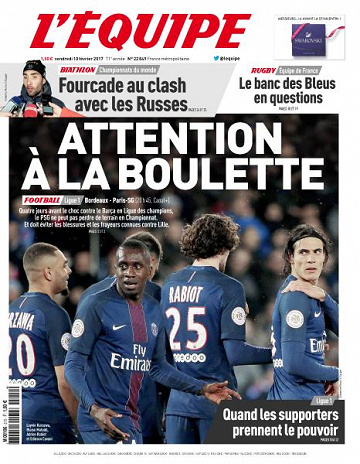 L’equipe du Vendredi 10 Février 2017