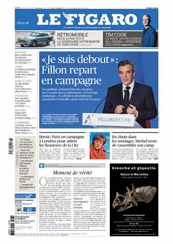 Le Figaro du Mardi 7 Février 2017