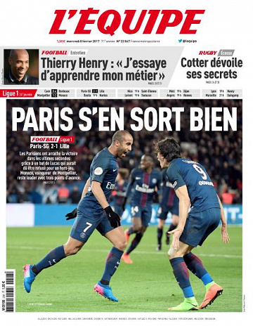 L’equipe du Mercredi 8 Février 2017