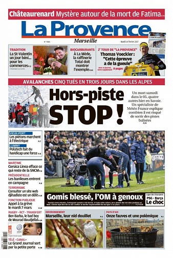 La Provence Marseille du mardi 14 février 2017