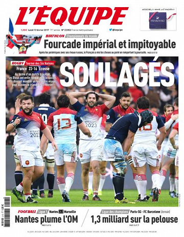L’equipe du Lundi 13 Février 2017