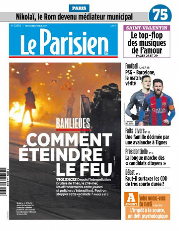 Le Parisien du Mardi 14 Février 2017