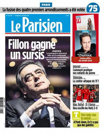 Le Parisien du Vendredi 17 Février 2017