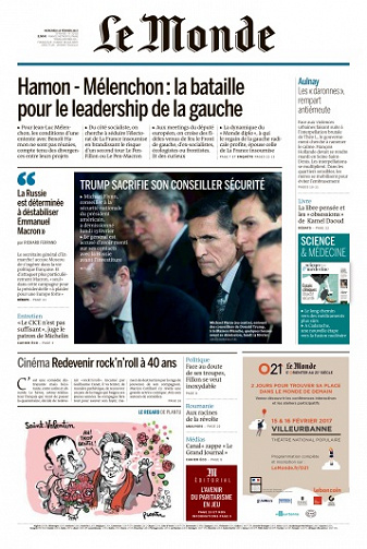 Le Monde du Mercredi 15 Février 2017