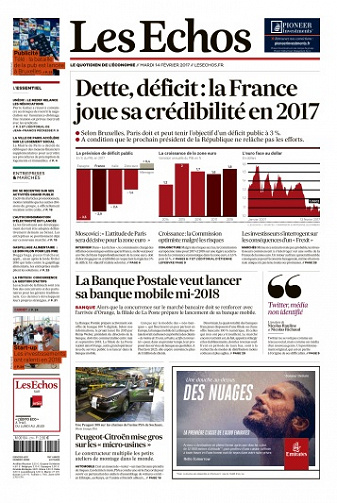Les Echos du Mardi 14 Février 2017