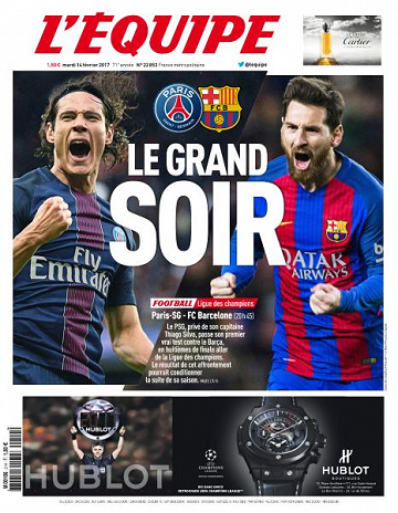 L’equipe du Mardi 14 Février 2017