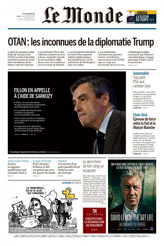 Le Monde du Jeudi 16 Février 2017