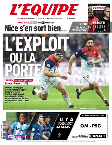 L’equipe du Samedi 25 Février 2017