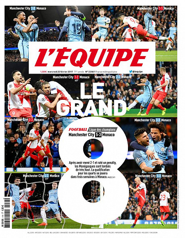 L’Équipe du mercredi 22 février 2017
