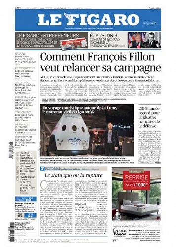 Le Figaro du Mercredi 1 Mars 2017