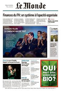 Le Monde du Dimanche 26 et Lundii 27 Février 2017