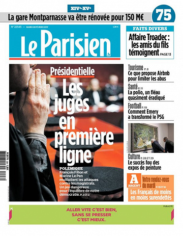 Le Parisien + Journal de Paris du mardi 28 février 2017