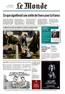 Le Monde du Mercredi 1 Mars 2017