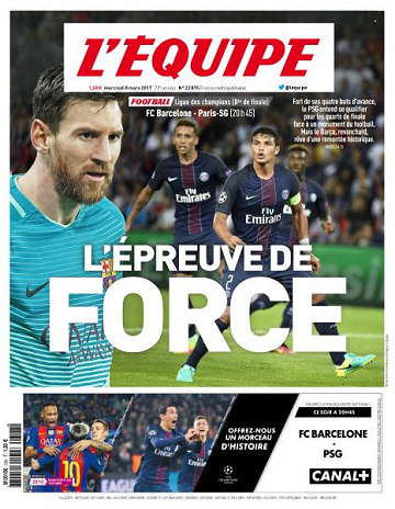 L’equipe du Mercredi 8 Mars 2017