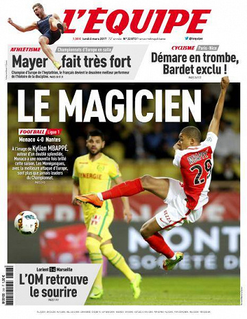 L’equipe du Lundi 6 Mars 2017