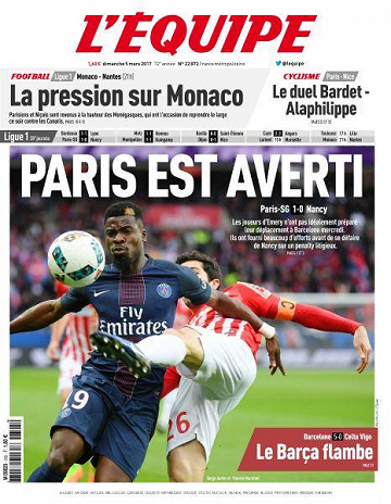 L’equipe du Dimanche 5 Mars 2017
